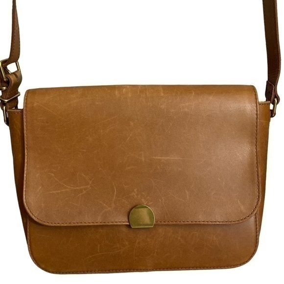 Madewell the abroad shoulder bag brown leather